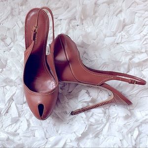 Sergio Rossi peep toe sling backs 39